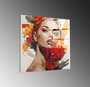 Wallity Cuadro Decorativo de Vidrio Templado Multicolor 50 x 50 cm